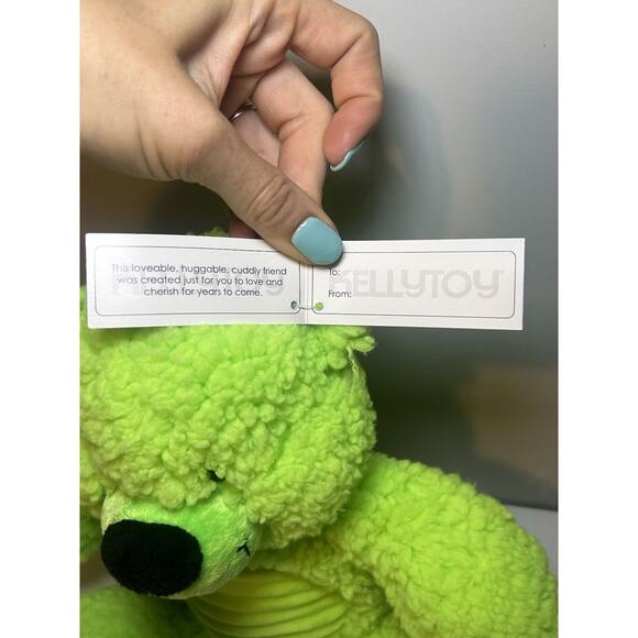 KellyToy Original Green Stuffed Bear 2016 - Picture 2 of 6